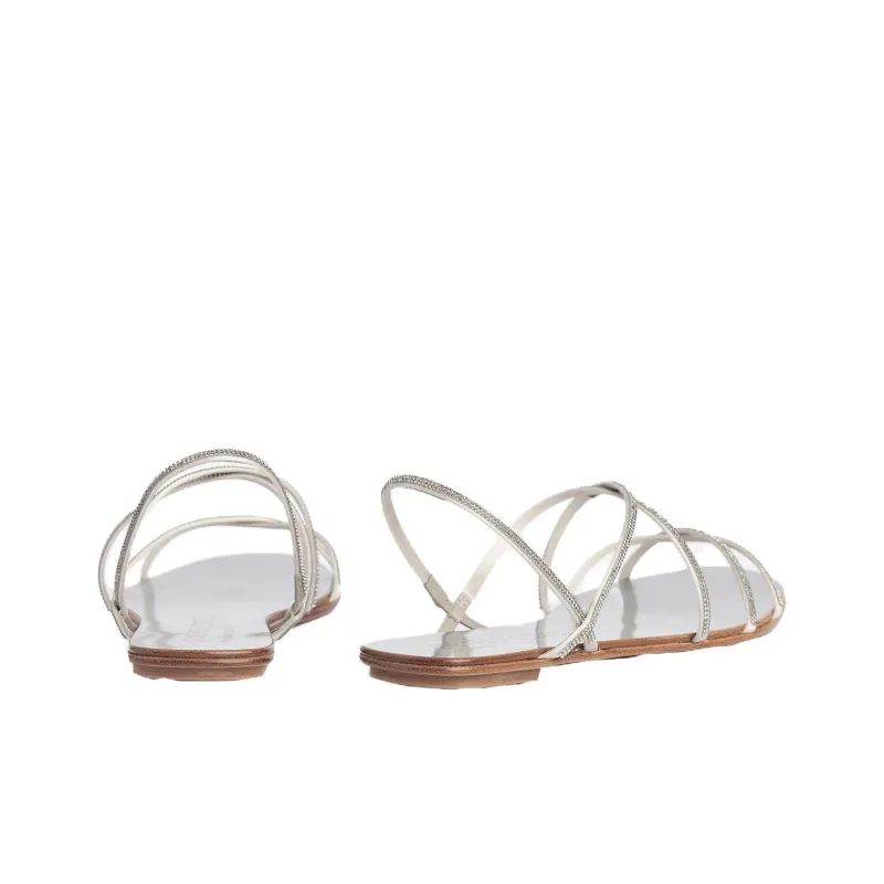 Pedro García Esme One Strap Sandals Women's Silver-4