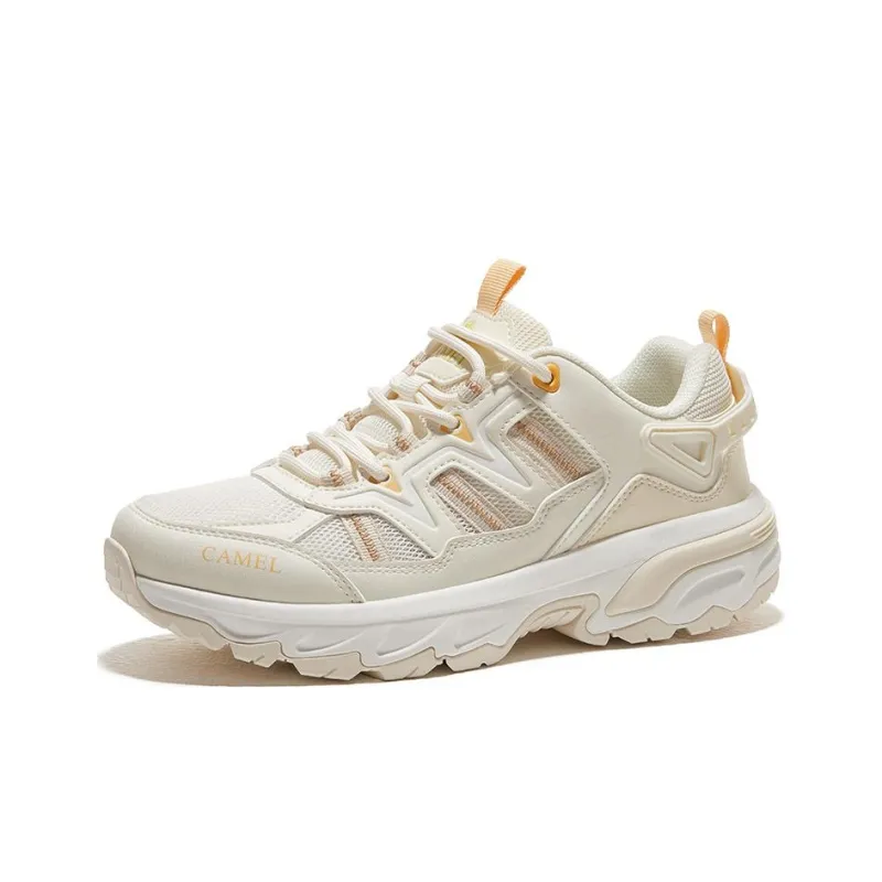 CAMEL Slip Resistant Low Top Hiking Shoes Women's Light Beige Orange-1