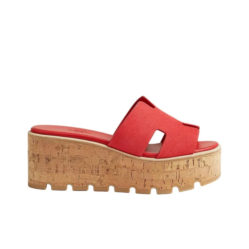 HERMES Eze Slide Slippers 6.5cm Women's Pink-1