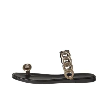 HERMES Chaine D'Ancre Slip-Resistant Flip Flops Women's Gold