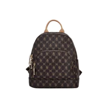 Hush Puppies Synthetic Leather Backpack Tubas Women's Coffee