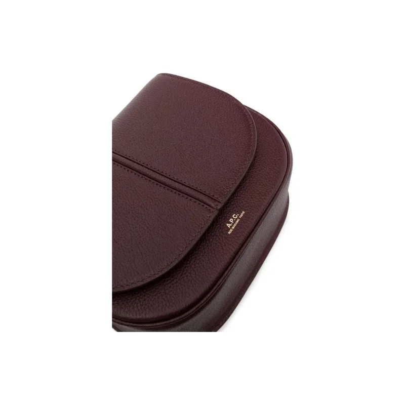 A.P.C Cow Leather Crossbody Bag Shoulder Bag Women's Burgundy-3
