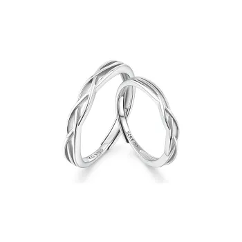 KADER S925 Silver Rings Unisex White Gold