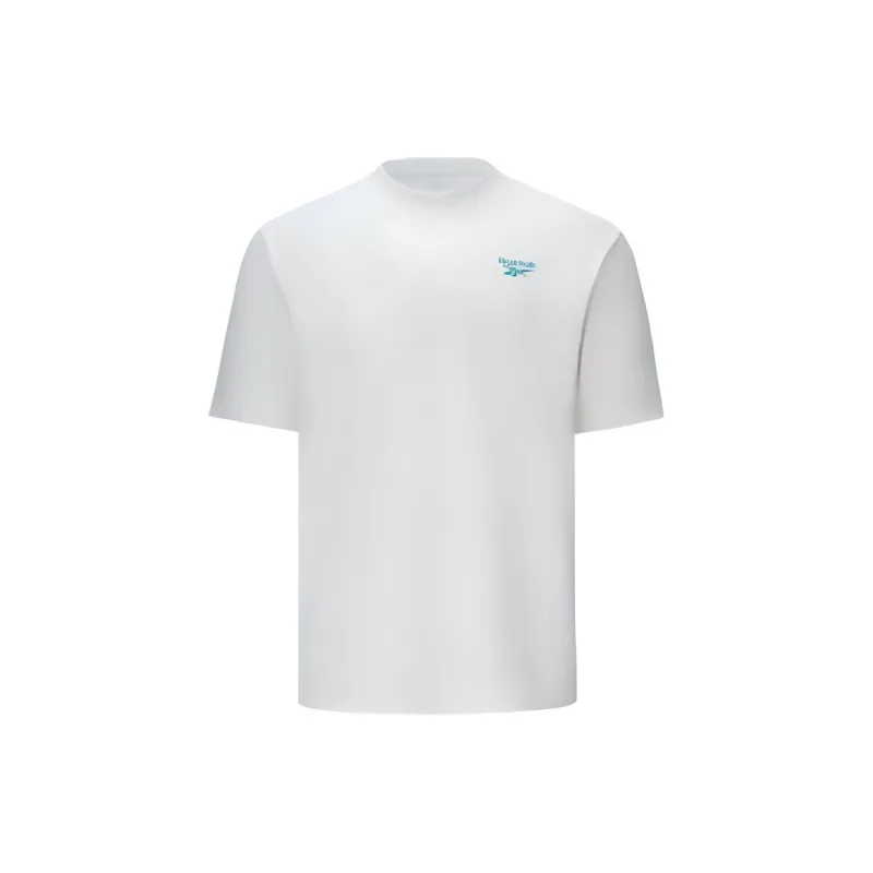 Reebok Drop Shoulder Sleeve T Shirt Unisex Raw White-1