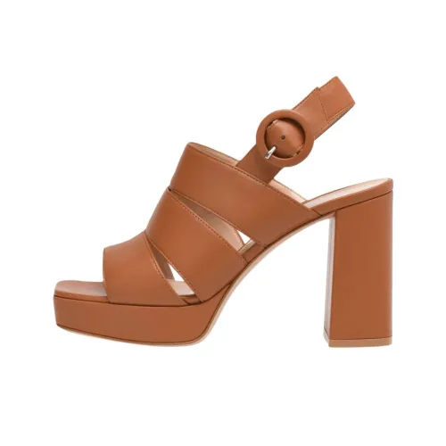 GIANVITO ROSSI Lyonne Strap Sandals 7cm Women's Brown