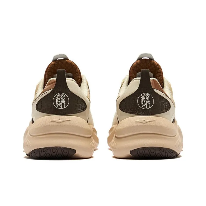 Erke Kirin 3.0 Non slip Lightweight Low Top Casual Shoes Men's Warm Flaxen Deep Sandalwood Color-2