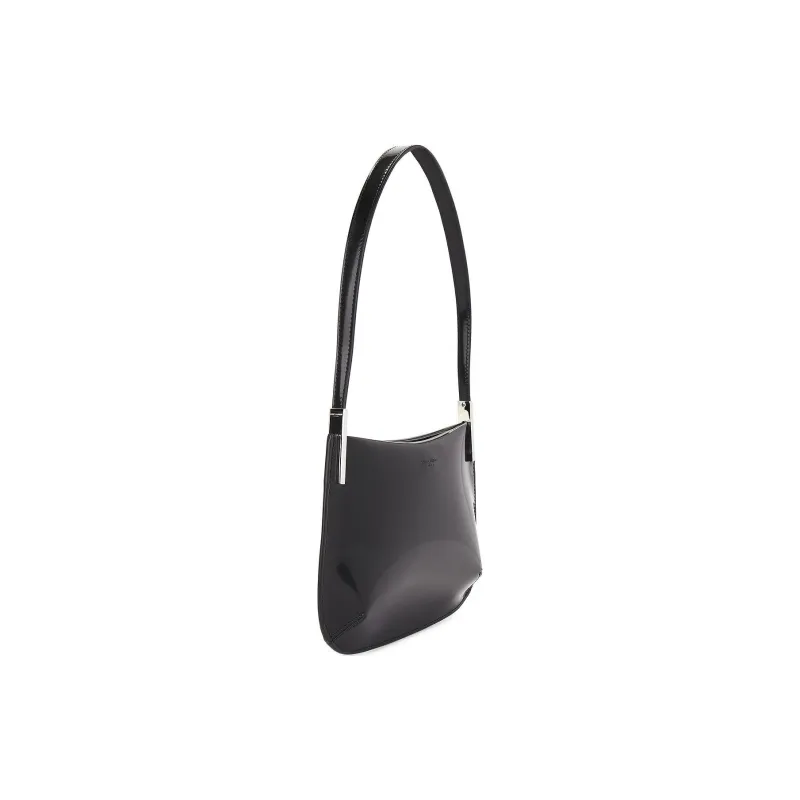 SAINT LAURENT Patent Leather One Shoulder Handbags Women's Black-1