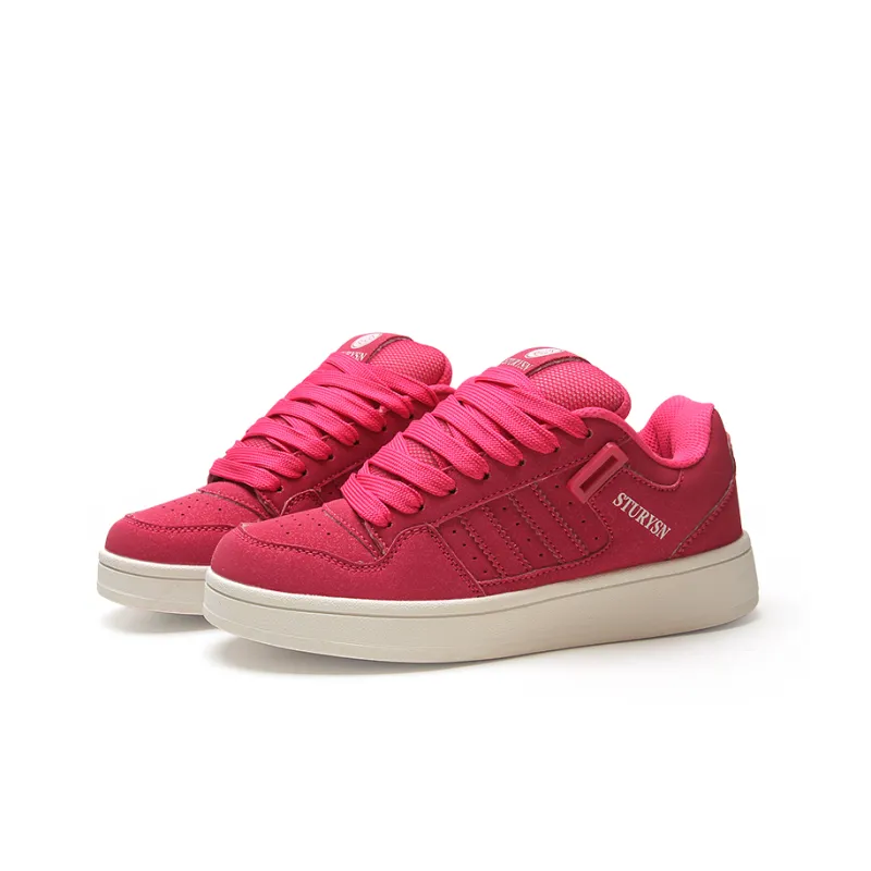 STUR YSN Wear resistant And Lightweight Low Top Skateboard Shoes Unisex Matte Pink-1
