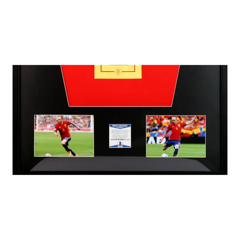 Huayitaojin Spanish National Team Football Fan Supply Framed Included With Bekett Certificate-2