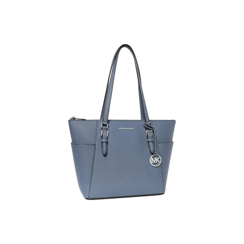 MICHAEL KORS Charlotte Artificial Leather Tote Bag Shoulder Bag Large Size Women's Blue-1