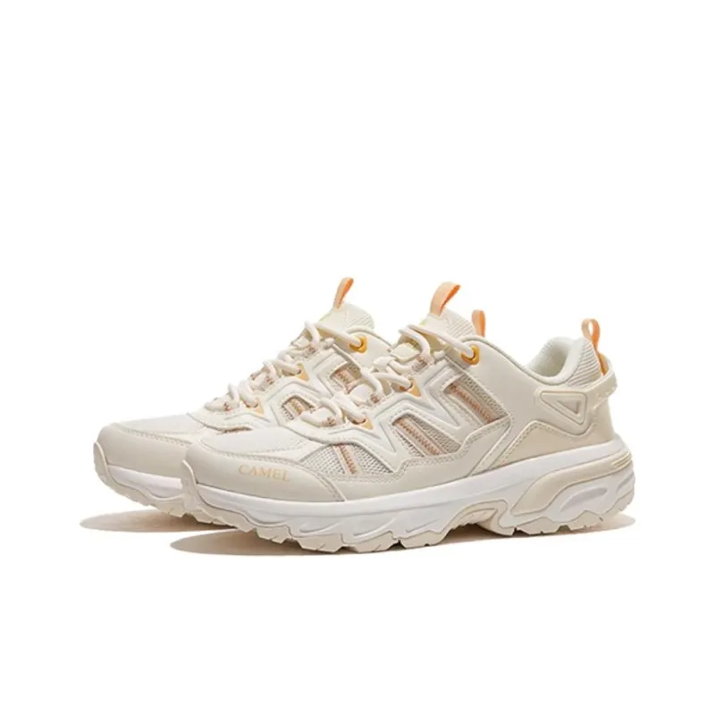 CAMEL Slip Resistant Low Top Hiking Shoes Women's Light Beige Orange-2