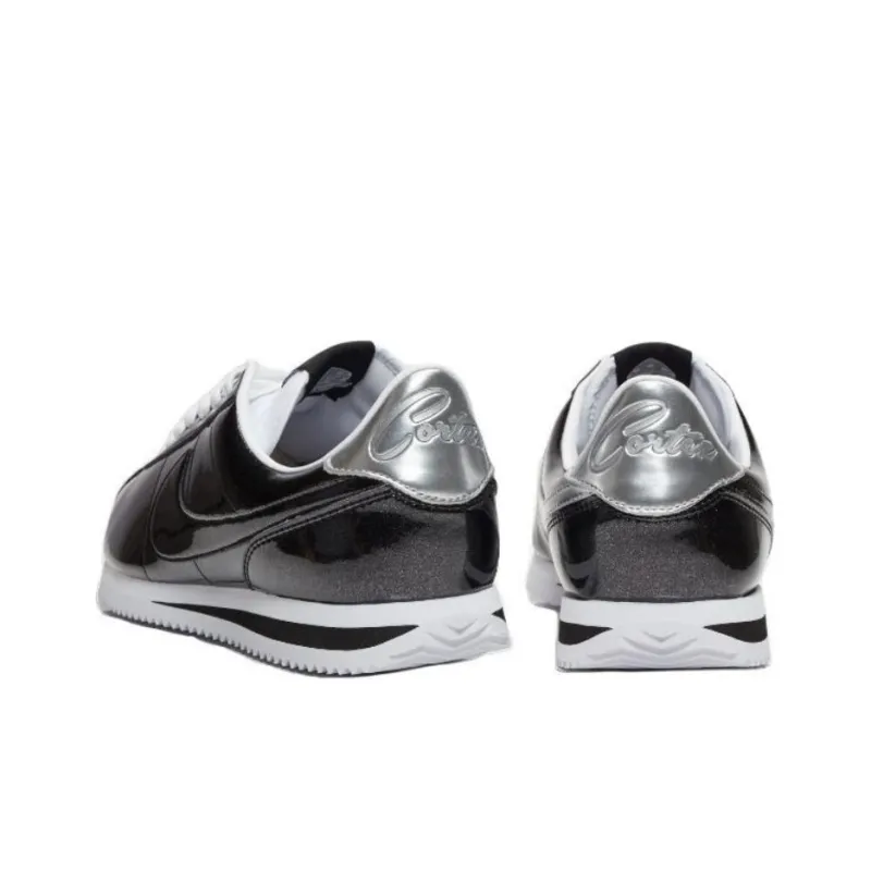 Nike Cortez Cushioned Slip-Resistant Low-Top Running Shoes Unisex Black-3