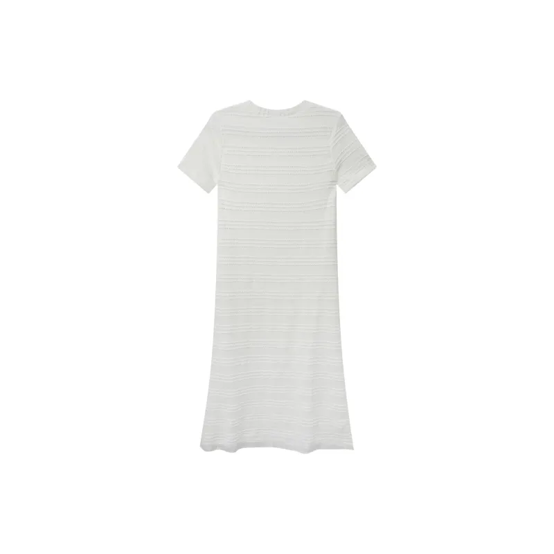 MRR&CO. Short Sleeved Dress Women's White-1