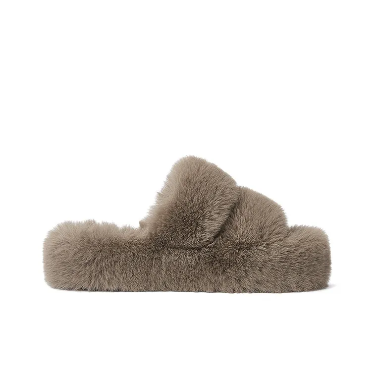 DAPHNE Slide Slippers Women's Apricot/White/Gray-15