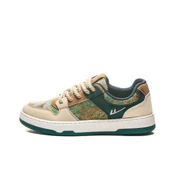 Warrior Secret Forest Slip Resistant, Abrasion Resistant, Breathable Low Top Skateboard Shoes Men's Beige Green