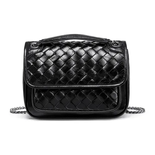 RED DRAGONFLY Cow Leather Shoulder Bag Crossbody Bag Regular Women's Black