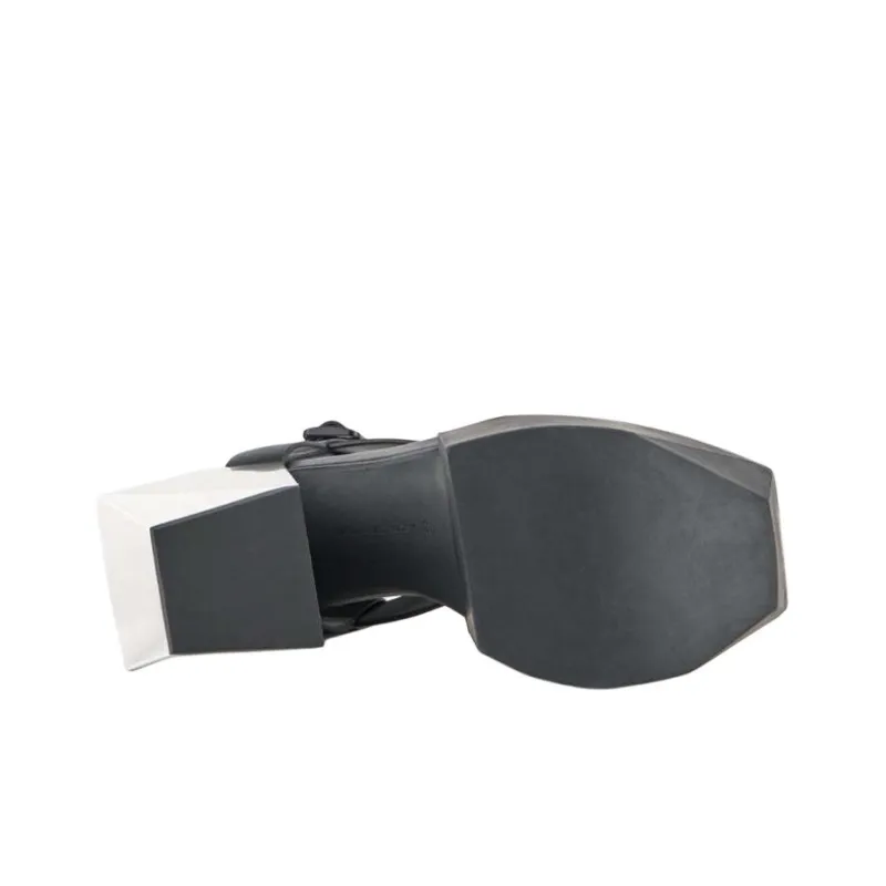 UNITED NUDE Stage Sandal Strap Sandals 15cm Women's Black Silver-5