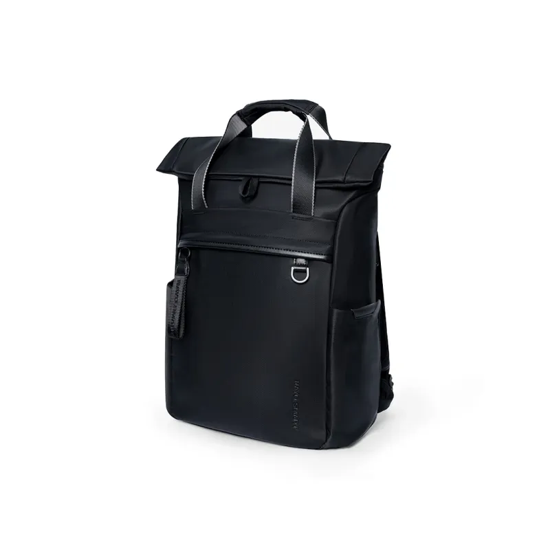 NAYO SMART Nylon Backpack Medium Size Unisex Black/Ecru-2