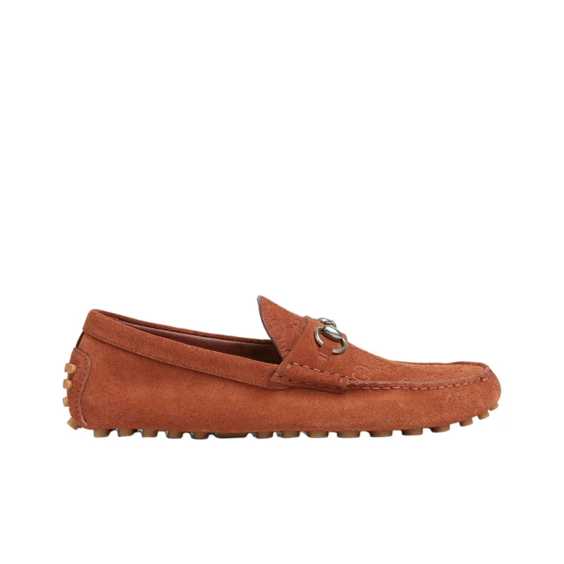GUCCI Horsebit Beanie Shoes Men's Brown-1