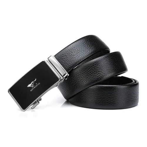SEPTWOLVES Cow Leather Pants Belt Included Boyfriend Women's Width 3.0cm