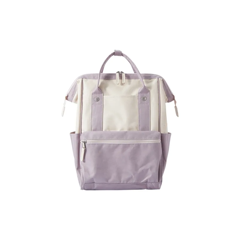 SEM/R Polyester Backpack Large Size Unisex Army Green/pink/gray blue/black-3