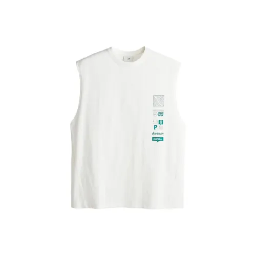 H&M Tank Tops Men White/Unknown