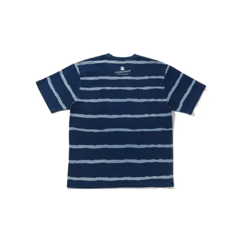 A BATHING APE Striped Cotton T shirt-1