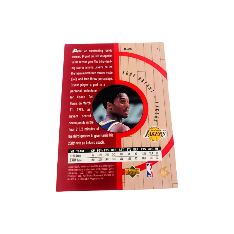 UPPER DECK 1998 Lakers Kobe Teca Old Card Rare Kobe Bryant Player Card Product Access Sports Cards 1 Pc-1