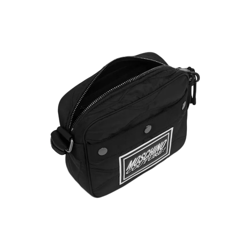 MOSCHINO Nylon And Polyamide Messenger Bag Shoulder Bag Crossbody Bag Men's Black-2