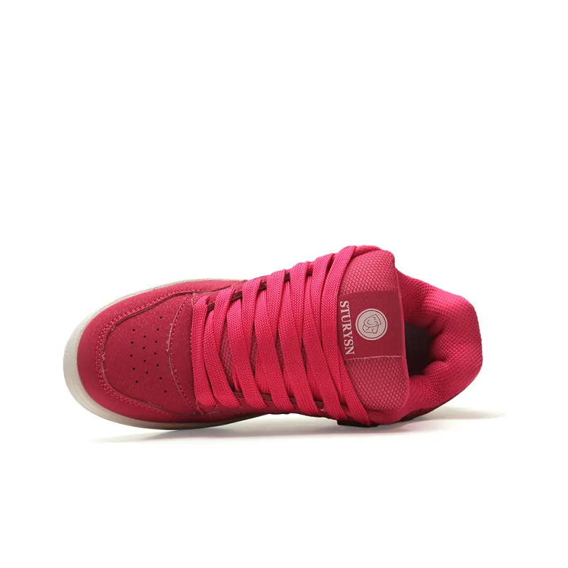 STUR YSN Wear resistant And Lightweight Low Top Skateboard Shoes Unisex Matte Pink-2