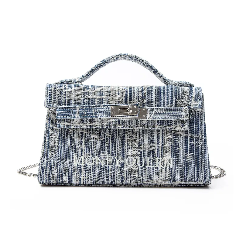 MQ Fabric One Shoulder Handbags Regular Women's Denim Blue-3