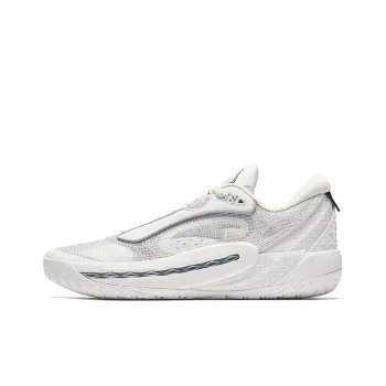 Anta Tide 6 Cushioned Slip Resistant Low Top Basketball Shoes Men's Papyrus White