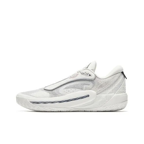 ANTA Tide 6 Basketball Shoes Men Low-Top Papyrus White