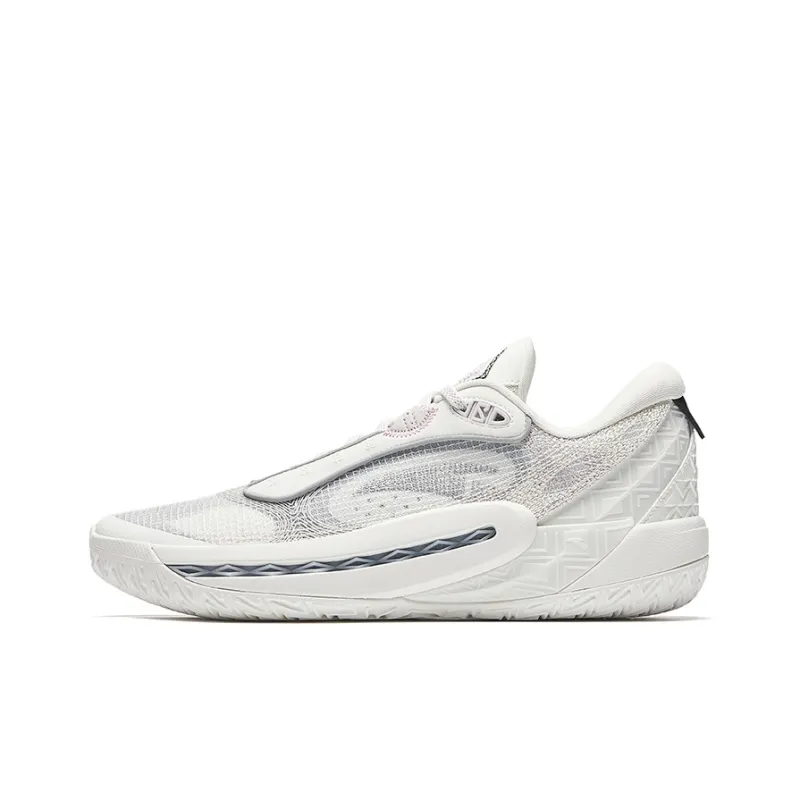 Anta Tide 6 Cushioned Slip Resistant Low Top Basketball Shoes Men's Papyrus White-0
