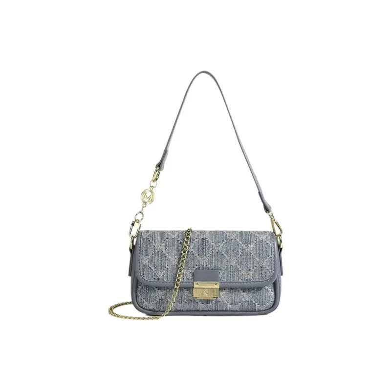 Carksky PU Portable Crossbody Bag Shoulder Bag Women's Denim Blue-0