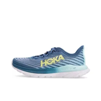 HOKA ONE ONE Mach 5 Cushioned Slip-Resistant Low-Top Running Shoes Men's Blue