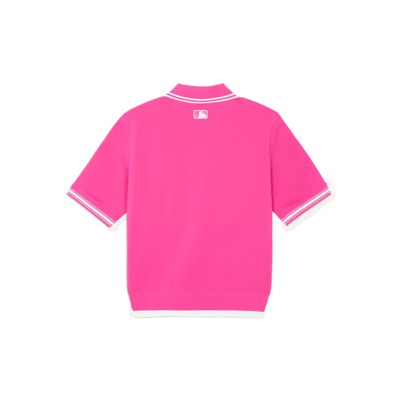 MLB ClevelandGuardians Polo Shirt Women's Pink-1