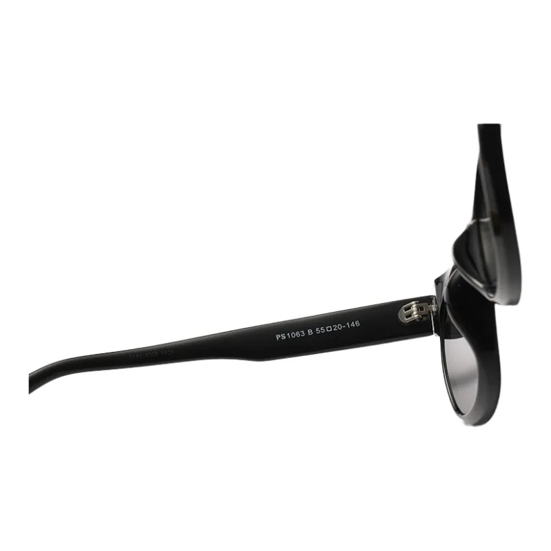 Prsr Plate Frame TR/Memory Plastic Square Sunglasses Unisex Black/Blue Gray-3