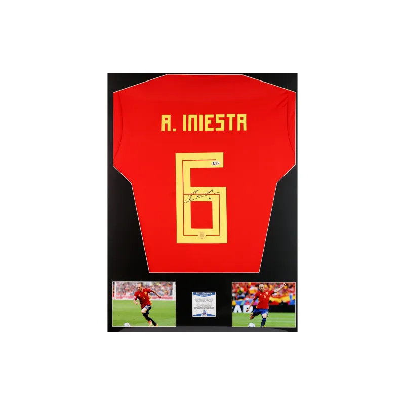 Huayitaojin Spanish National Team Football Fan Supply Framed Included With Bekett Certificate-3