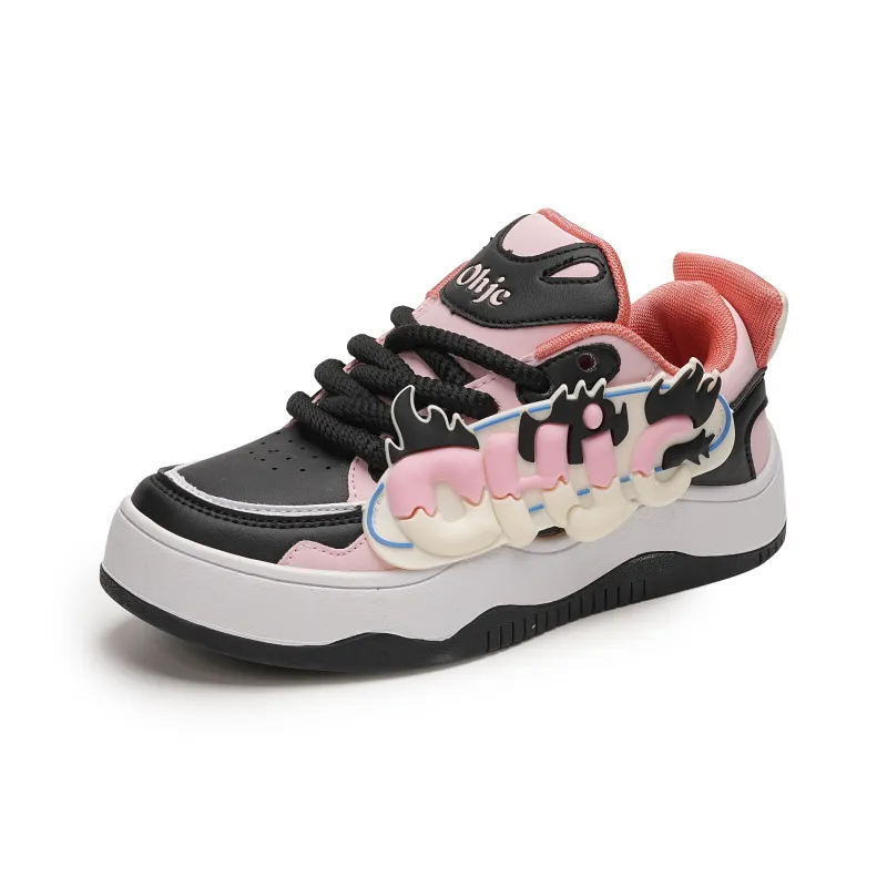 OHJC Slip-Resistant Cushioning Abrasion-Resistant Low-Top Skateboard Shoes Women's-16