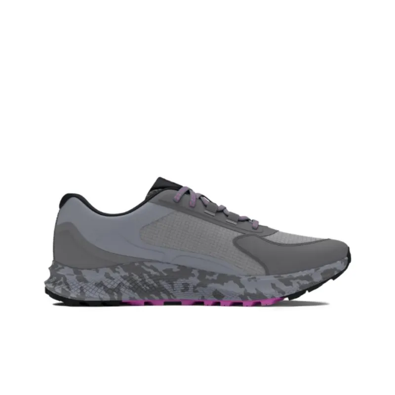 Under Armour Cushioned Slip-Resistant Low-Top Running Shoes Women's Gray Red-1