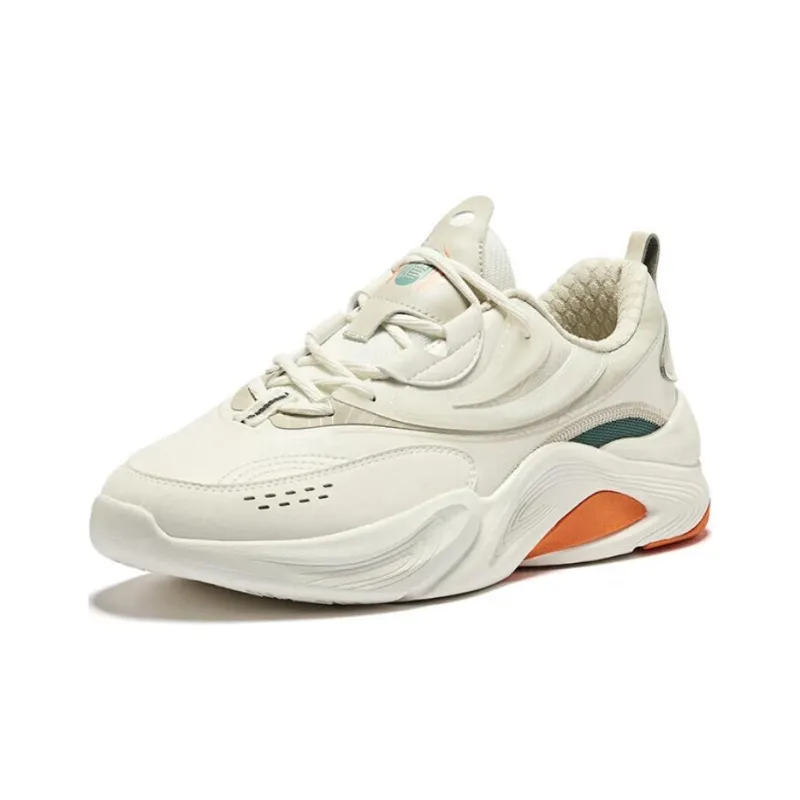 Erke Kirin 3.0 Wear-resistant And Lightweight Low-Top Casual Shoes Men's Microcrystal White Float Stone Gray-1