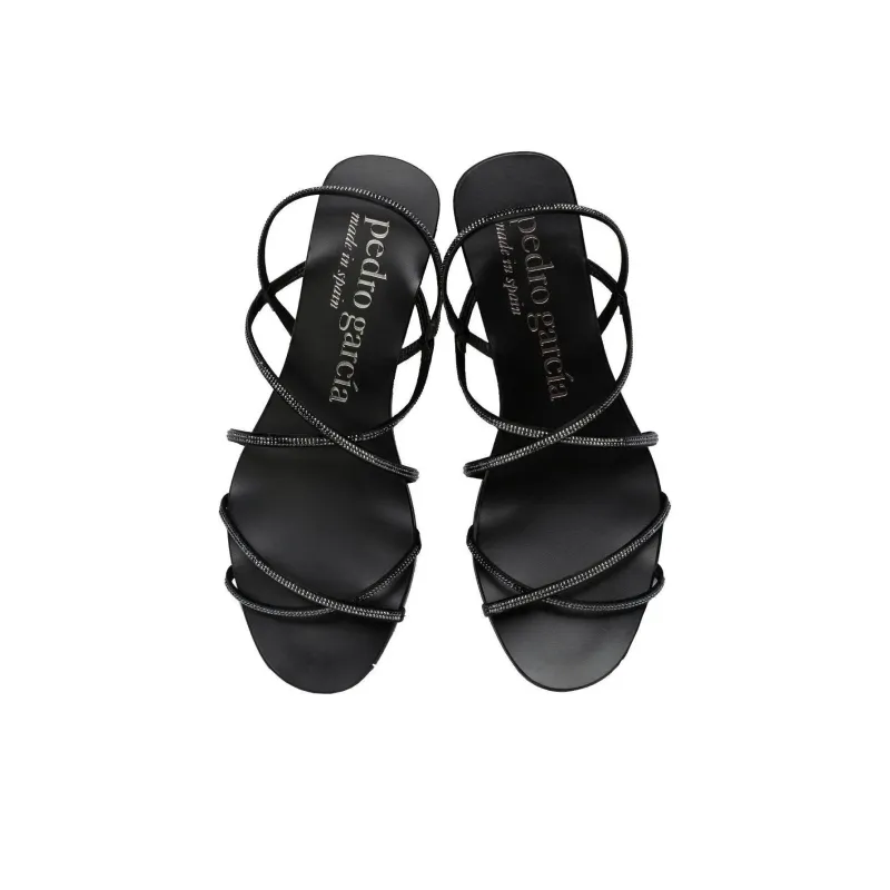 Pedro García One Strap Sandals Women's Black-4