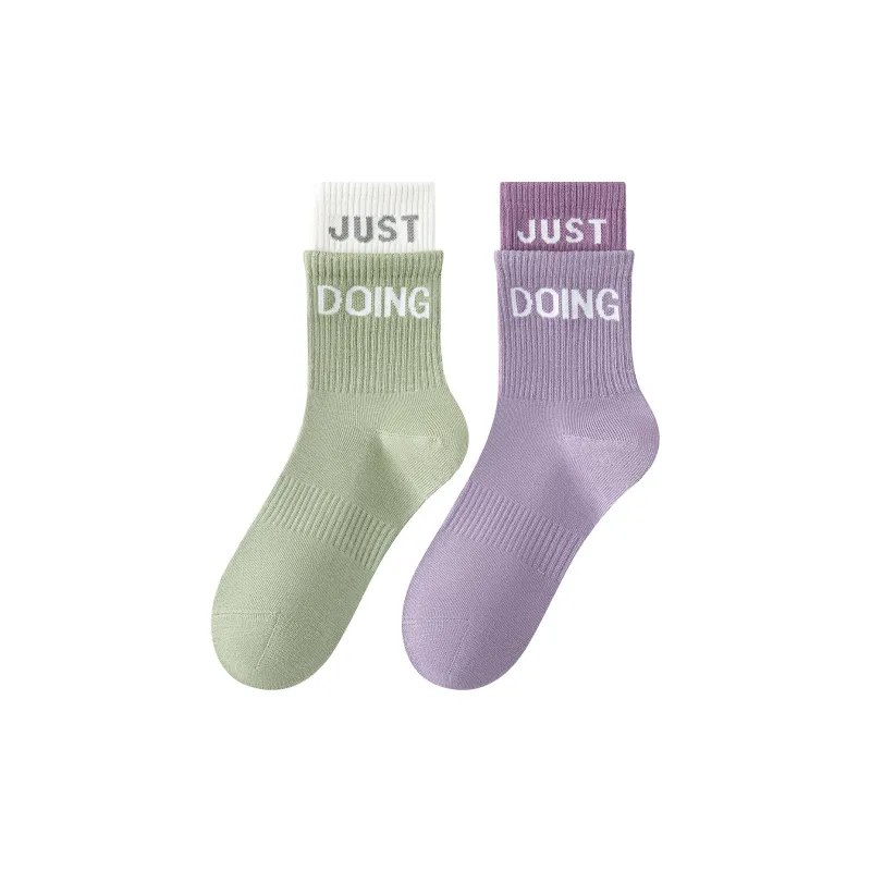 XXLLG Mid Calf Socks Women's 2 Pack-4