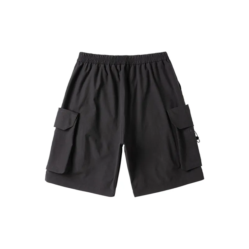 AOGZ Cargo Shorts Unisex Black-1