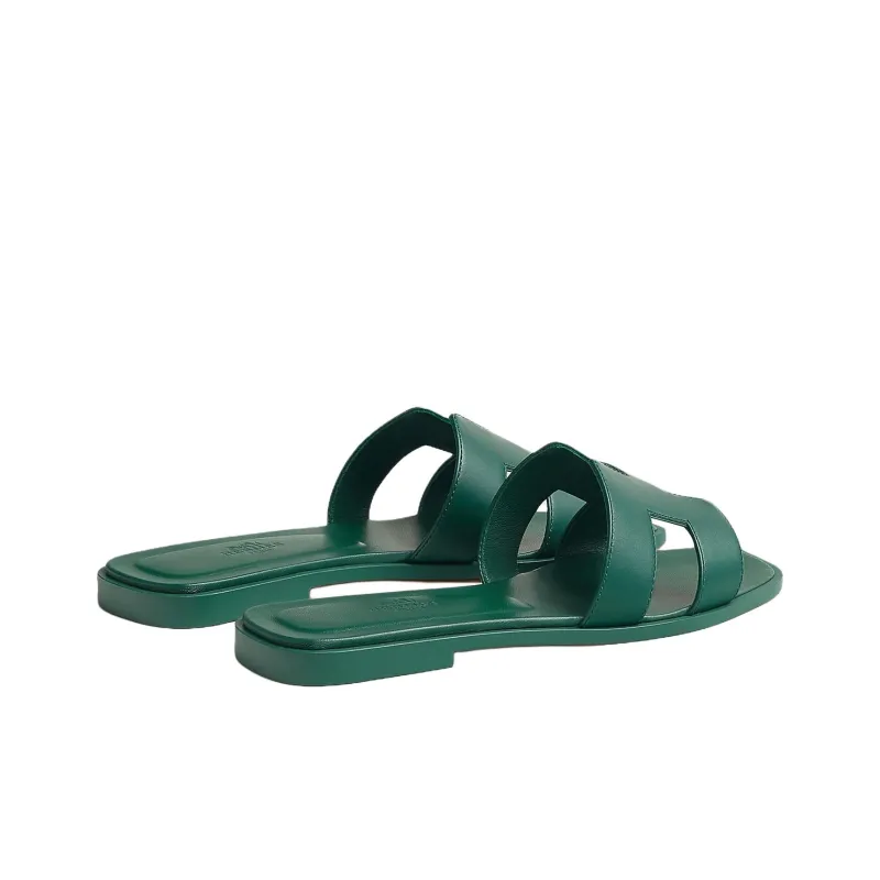 HERMES Oran Abrasion Resistant Slide Slippers Women's Green-3