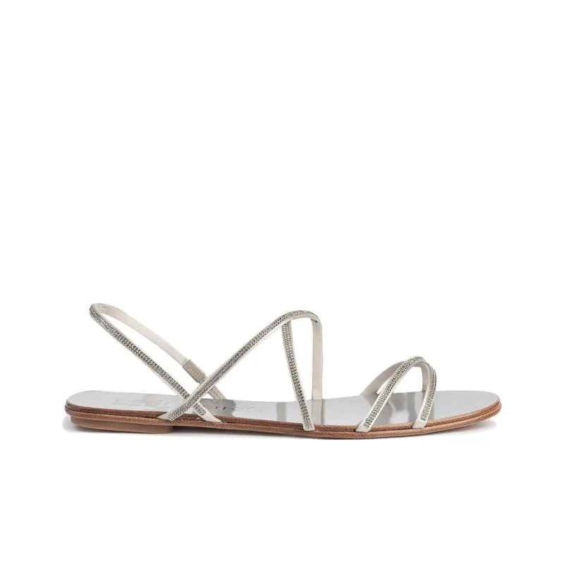 Pedro García Esme One Strap Sandals Women's Silver-1