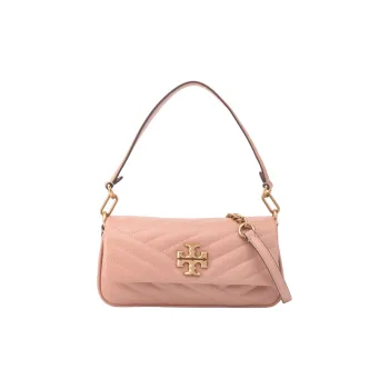 TORY BURCH Kira Leather Shoulder Bag, Baguette Bag, Handbag, Shoulder Bag Women's Pink
