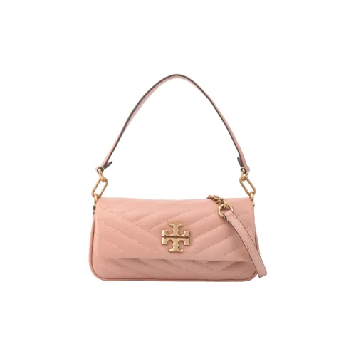 TORY BURCH Kira Leather Shoulder Bag, Baguette Bag, Handbag, Shoulder Bag Women's Pink