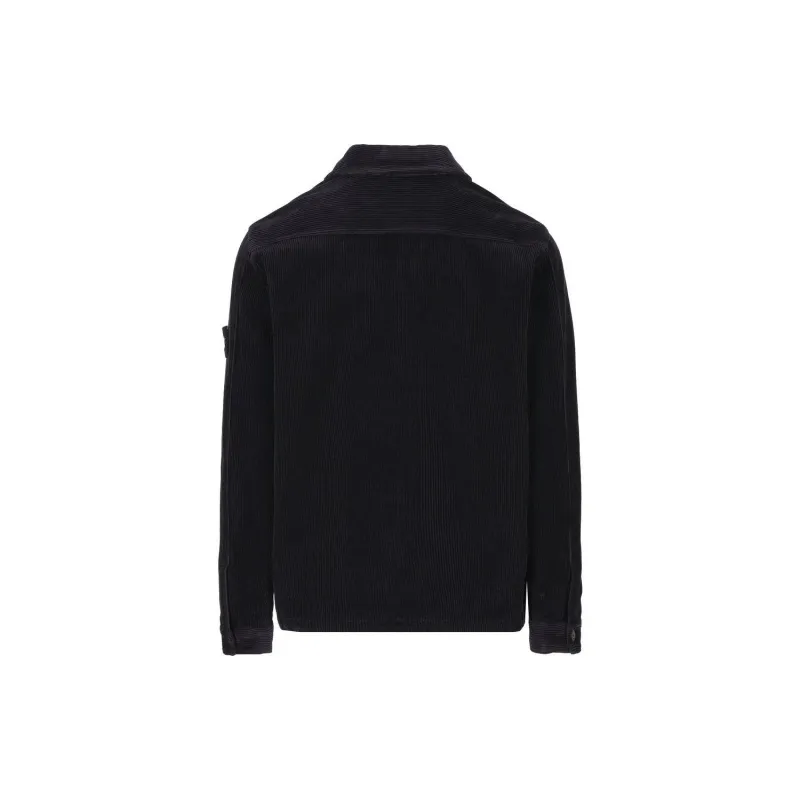 STONE ISLAND Logo Patch Corduroy Overshirt-1